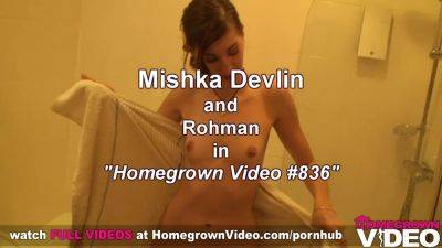 Watch Mishka Devlin get her tight shaved pussy pounded while getting her rub down and then get pounded in doggystyle - sexu.com