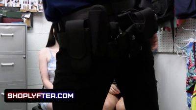 Watch these gorgeous babes with perky tits get their big butts spanked while being filmed by a security guard - sexu.com