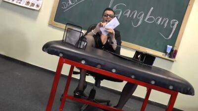 Dacada - German teacher DaCada gets gangbanged in the classroom - hotmovs.com - Germany