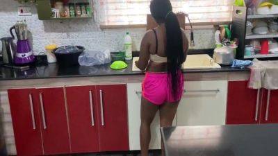 Big Tits And Ass Ebony Lizpussy Got Of Kitchen Pussy Licking, Rimming And Blowjob With Her Husbands Worker. 10 Min - hotmovs.com