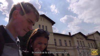 Young Czech couple pays for sex in cash in public with Lavventurosa Denisse & Felice - sexu.com - Czech Republic